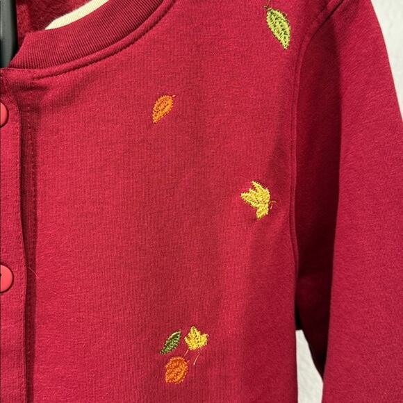 Women's New Grandma Fall Autumn‎ Thanksgiving Snap Up Sweatshirt Cardigan Size M - Picture 4 of 8